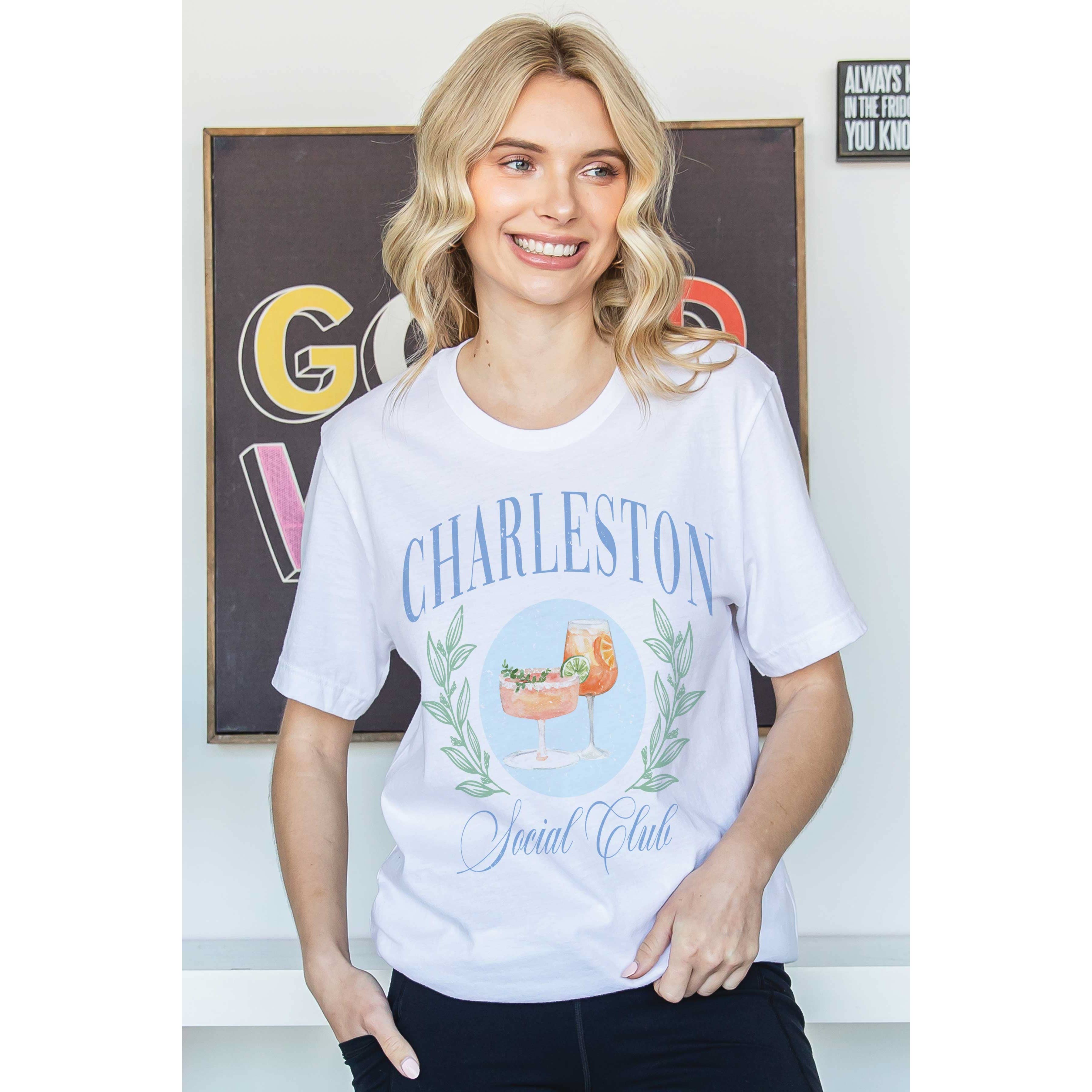 BLUME & CO. - Wholesale T-Shirt (Graphic) - Women's - CHARLESTON SOCIAL CLUB Graphic Tee1