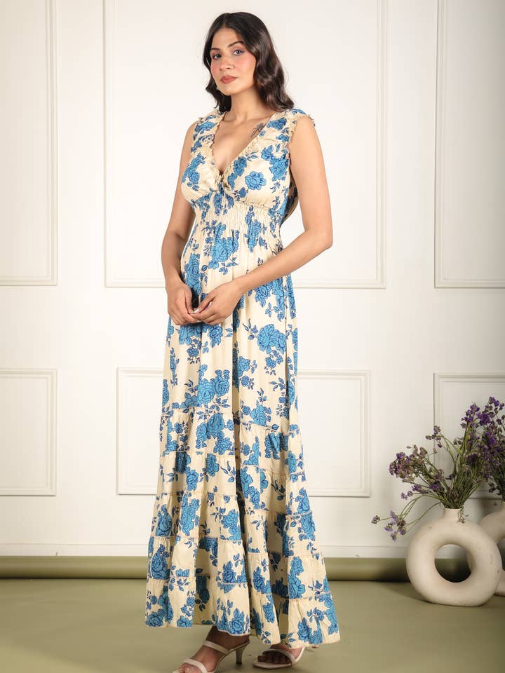 DEEPTI SC – Engroshandel Kjole - Dame – LANG KJOLE I BOMULD MI436