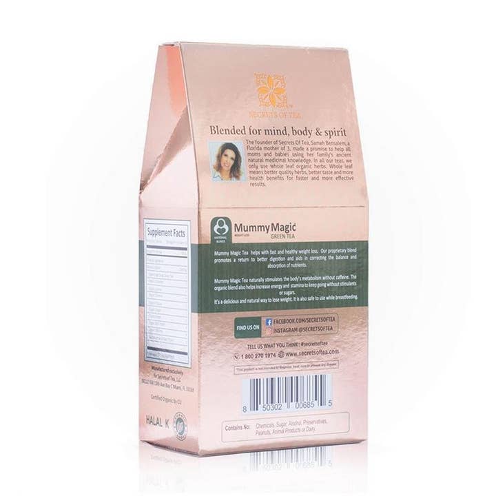 Secrets Of Tea - Vente Thé d'allaitement - Tisane amincissante biologique - sans caféine avec Moringa, 40 portions1