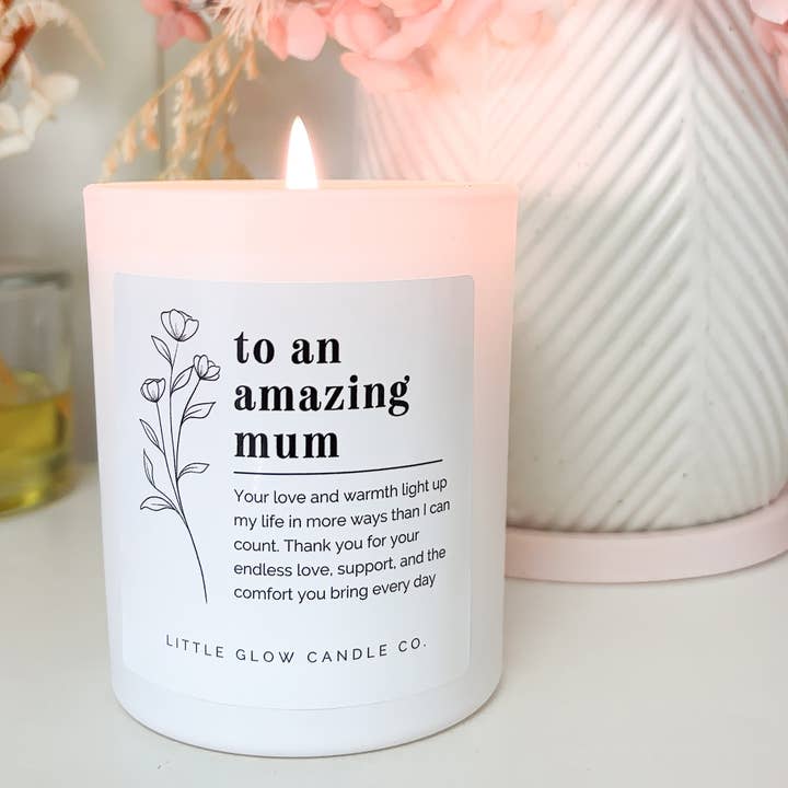 Little Glow Candle Co. - Wholesale Jar/filled candle - To an amazing Mum, Mother's Day Gift Candle0