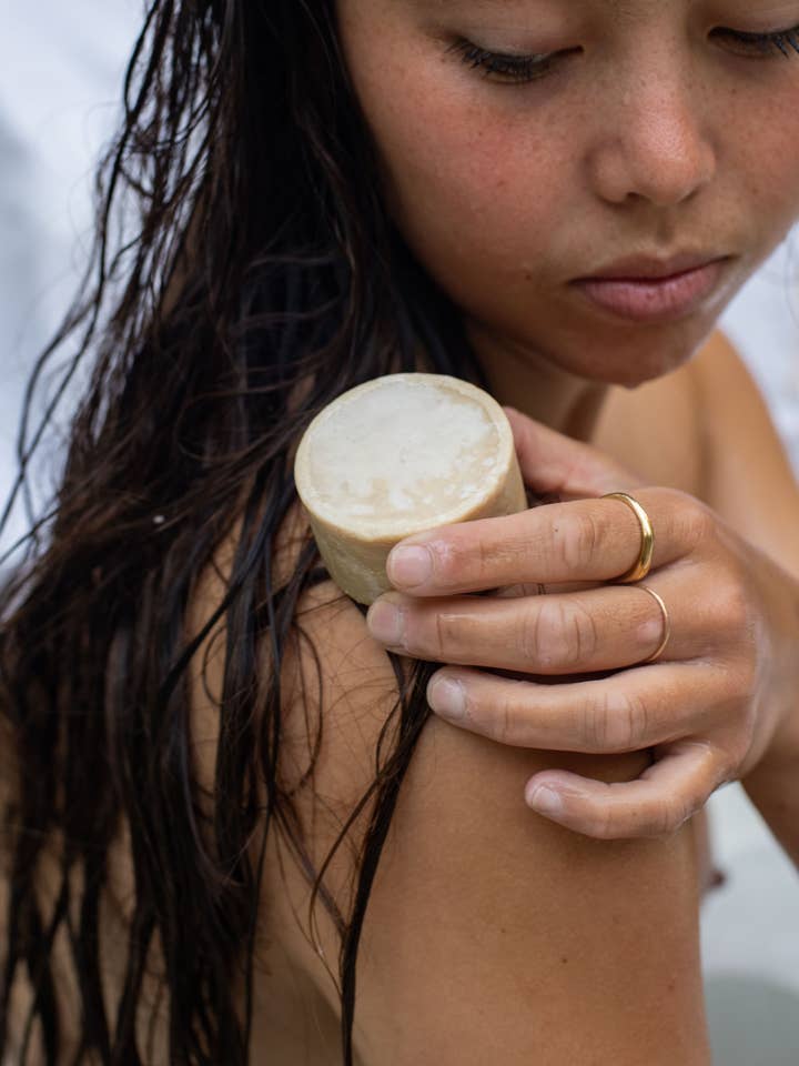 Wild Rose with Kelp + Clay Conditioner Bar for wholesale by The Hobbyist