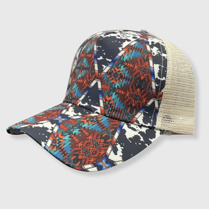 Aztec Cow Cap for wholesale by ILTEX Apparel