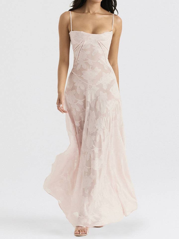 Dipped Shop - Wholesale Dress - Women's - Backless String Tie Lace Sexy Long Dress DP25A5086