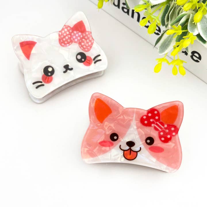 TheDivaSoap - Wholesale Hair Clip - Women's - Cute Animal Head Claw Hair Clips, Panda, Cat & Dog Hair Clip7