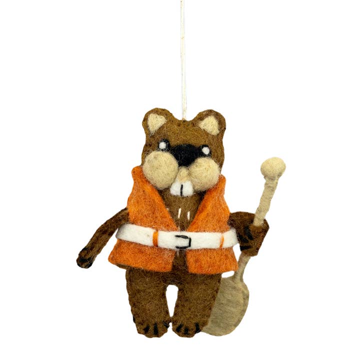 Camp Beaver Ornament for wholesale by dZi Handmade