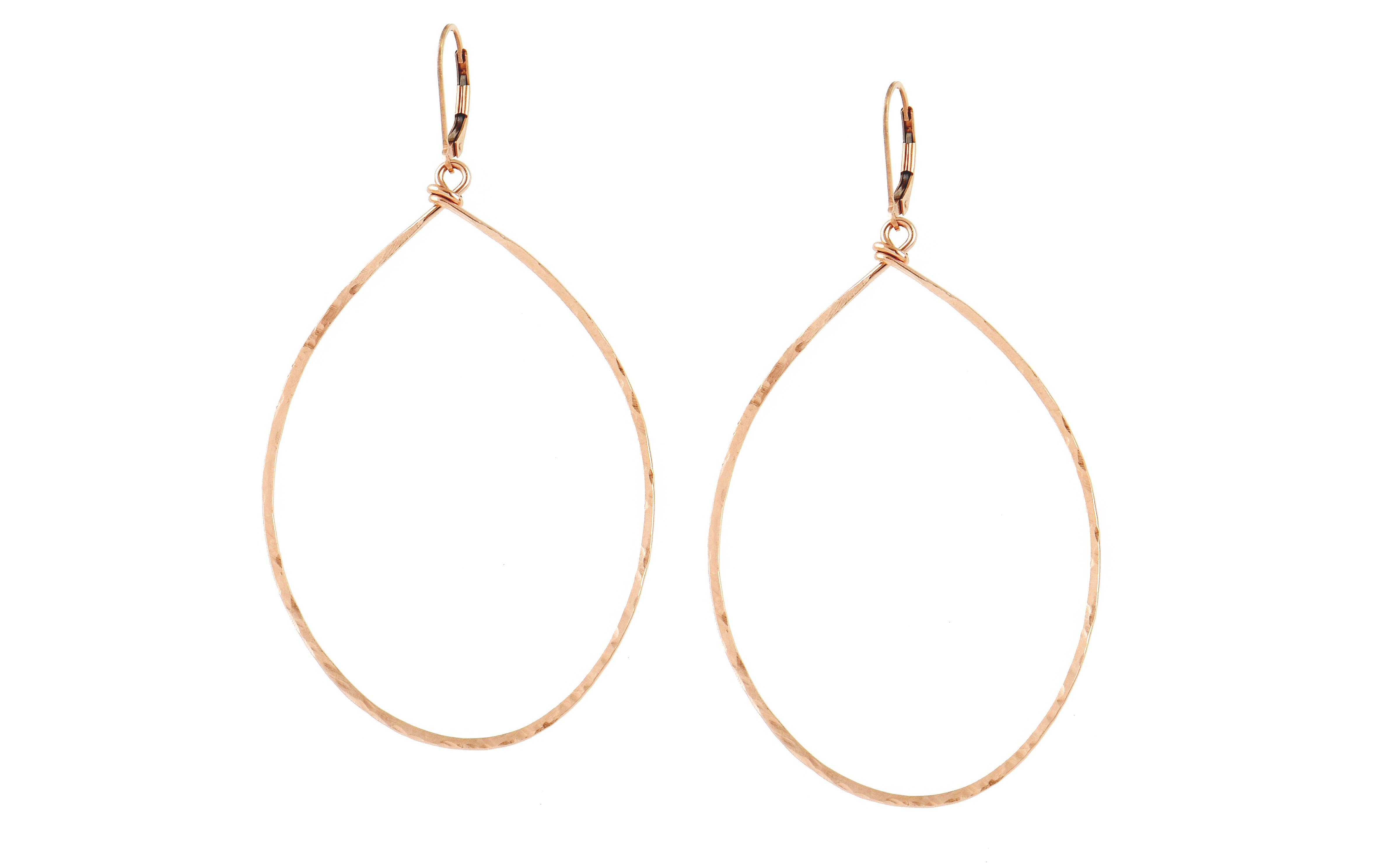 Agapantha Jewelry - Wholesale Dangle Earrings - Hanna Hammered Hoops7