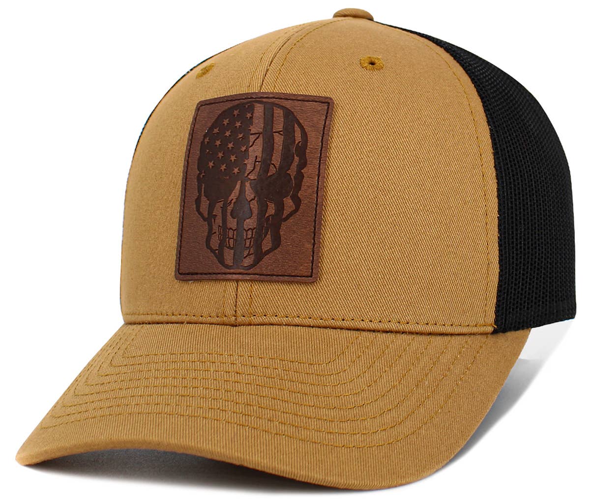 KBETHOS - Wholesale Trucker Hat - Unisex - Skull Patch Flag Mesh Ballcap5