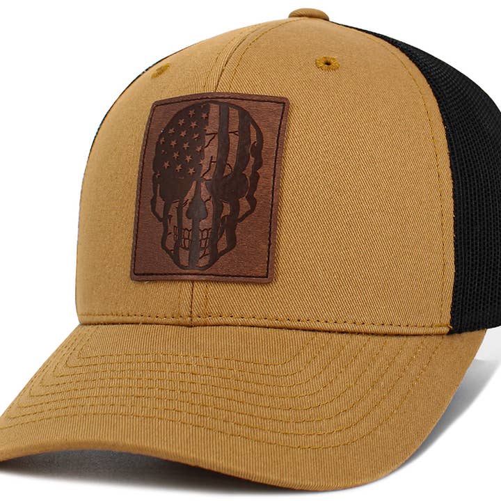 KBETHOS - Wholesale Trucker Hat - Unisex - Skull Patch Flag Mesh Ballcap5
