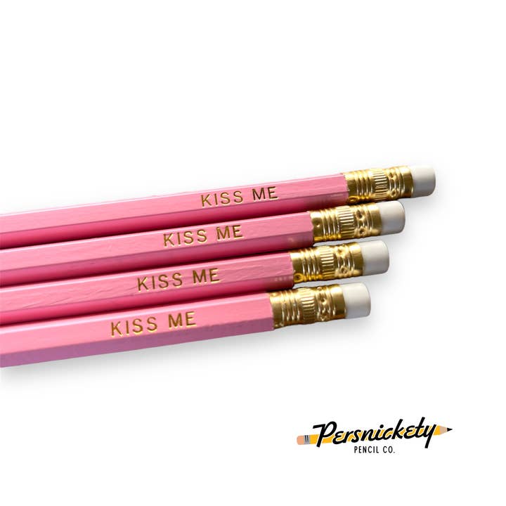 Kiss Me Pencils | Valentine's Day Pencils for wholesale by Persnickety Pencil Co.