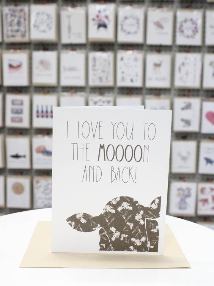 Carte Love You to the Mooon and Back pour la vente par Covered With Art
