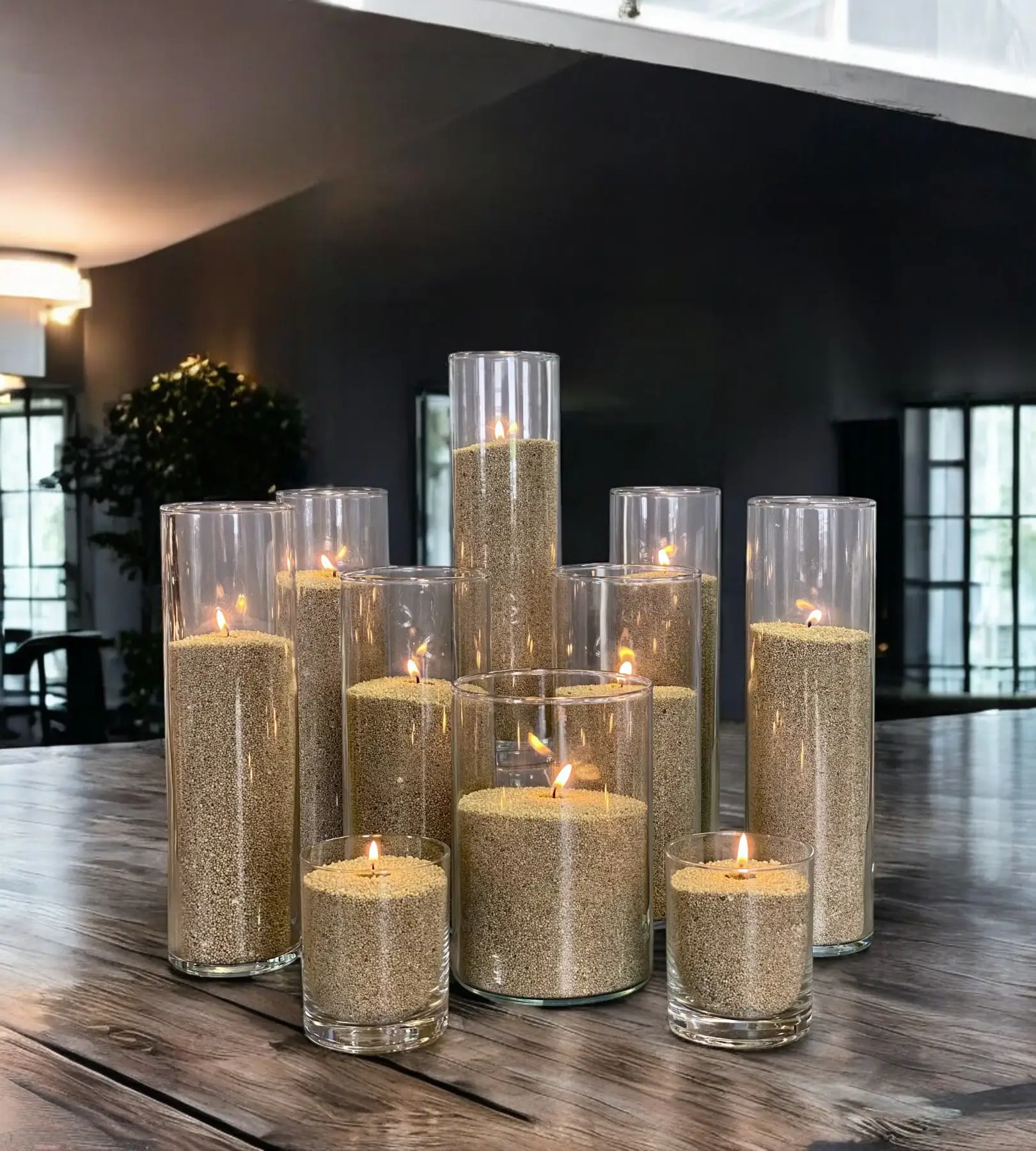 The Candledust - Wholesale Pillar Candle - Candle sand Colored Candledust Bulk 3kg  ~ 750h + 30 wicks 17