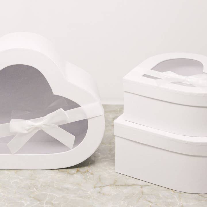 Elegant Design Supply - Vendita all'ingrosso Confezioni regalo - Scatola a forma di cuore con nastro e coperchio trasparente12