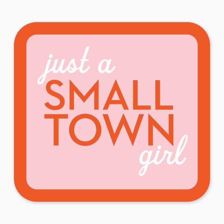 Small Town - 3" Art Sticker for wholesale by Nice Enough Stickers