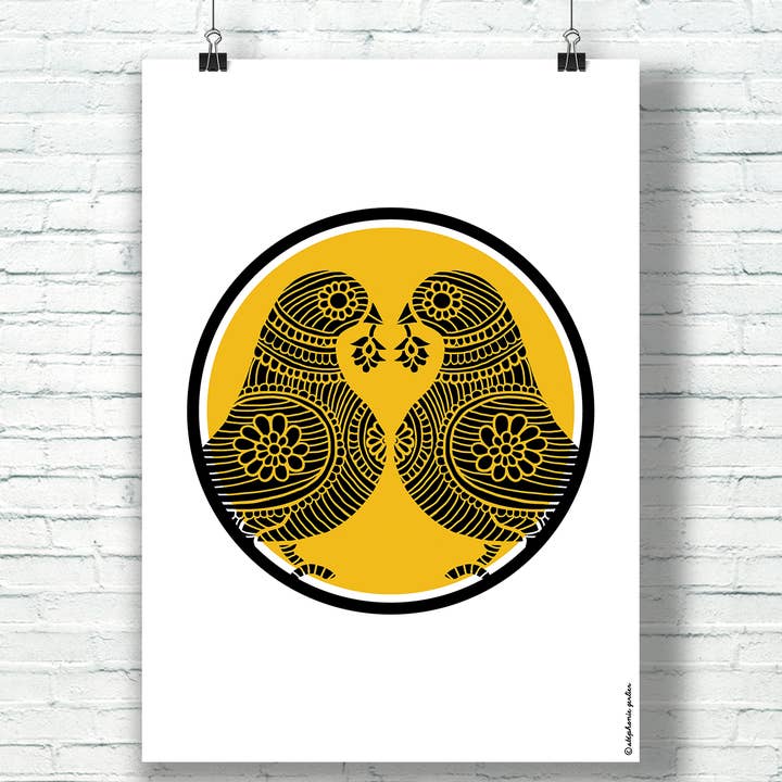 Lovebirds - Poster - Original Creation for wholesale by T FOR TIGER
