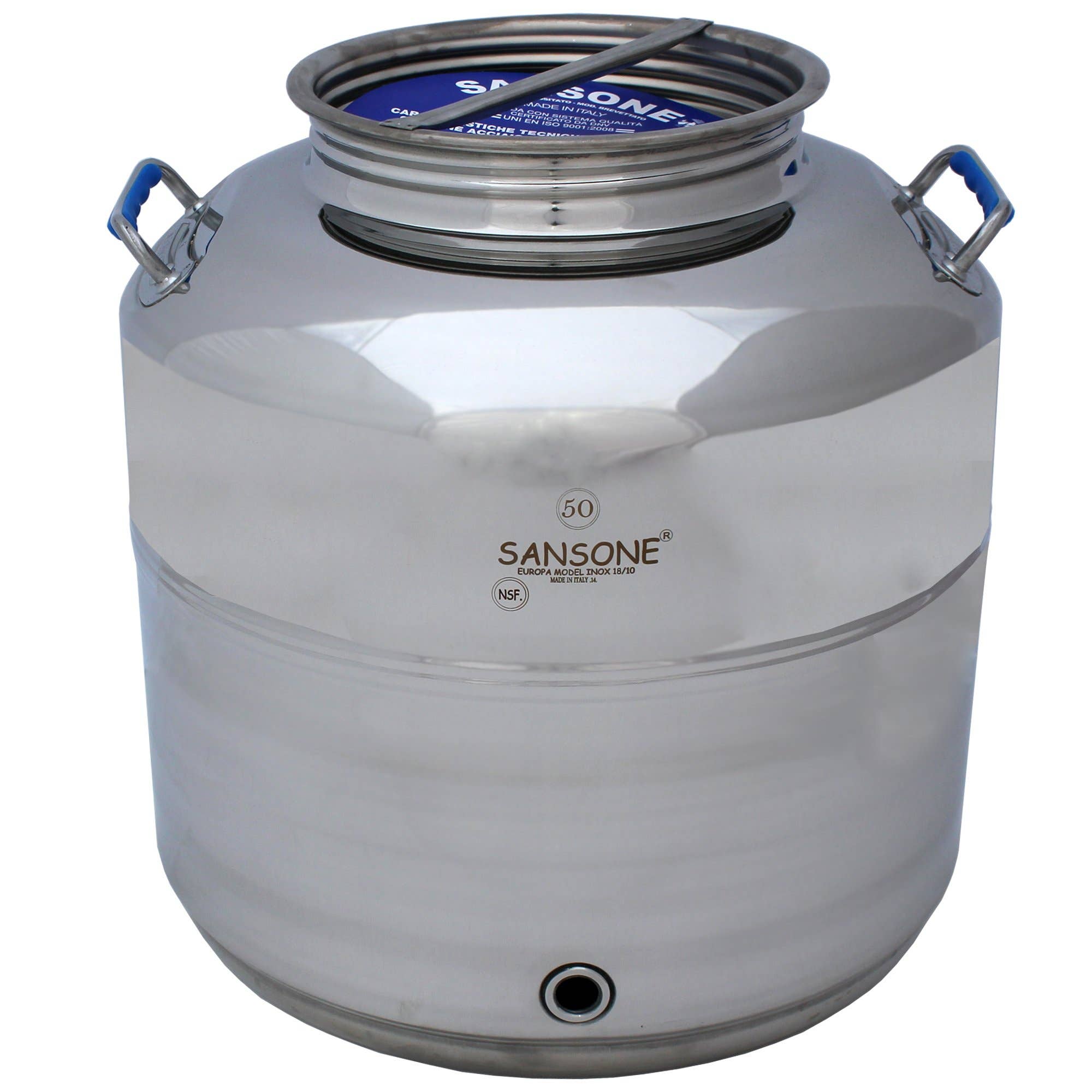 M5 Corporation - Wholesale Food Storage Container - NSF Stainless Steel Fusti - 1691oz (50Liter)2