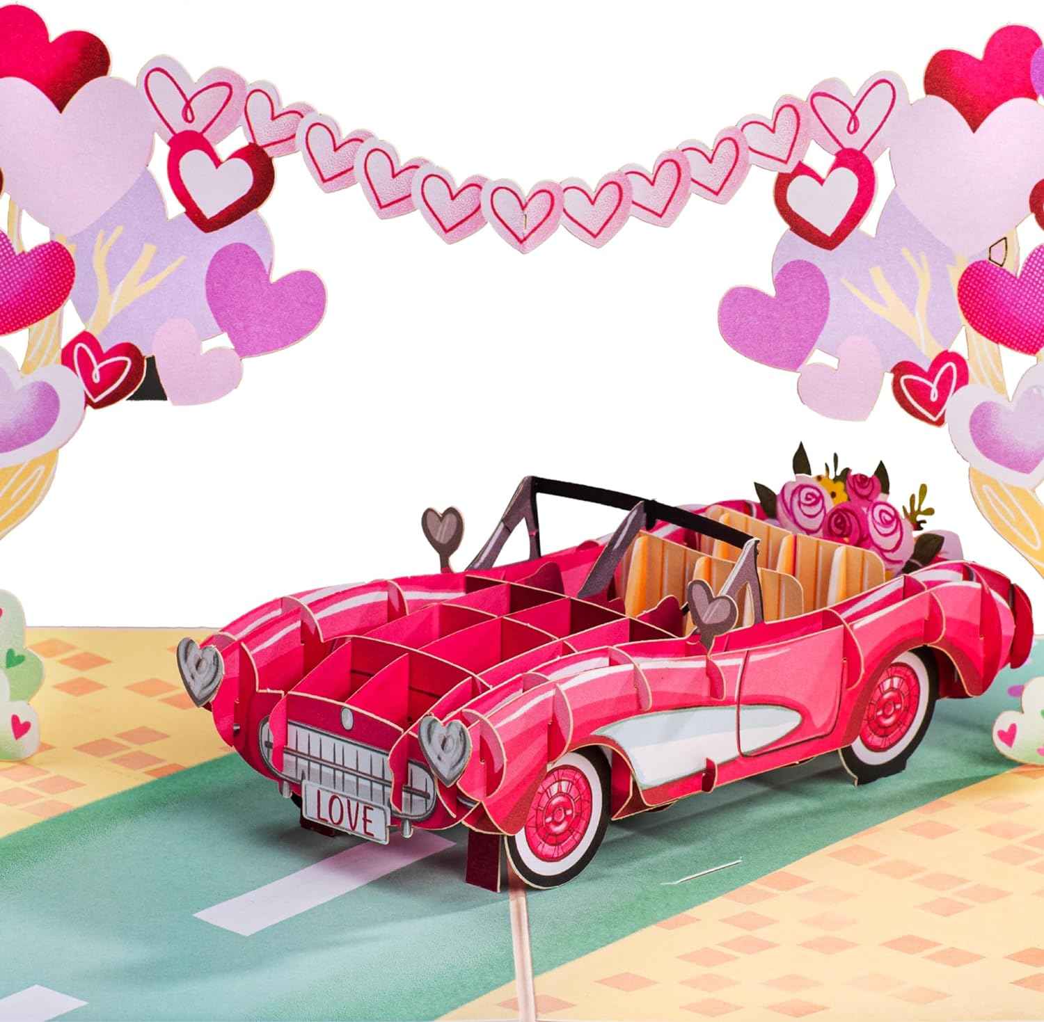 Paper Love – Großhandel Liebeskarte – Straße zur Liebe Pop-Up-Karte - 5" x 7"0