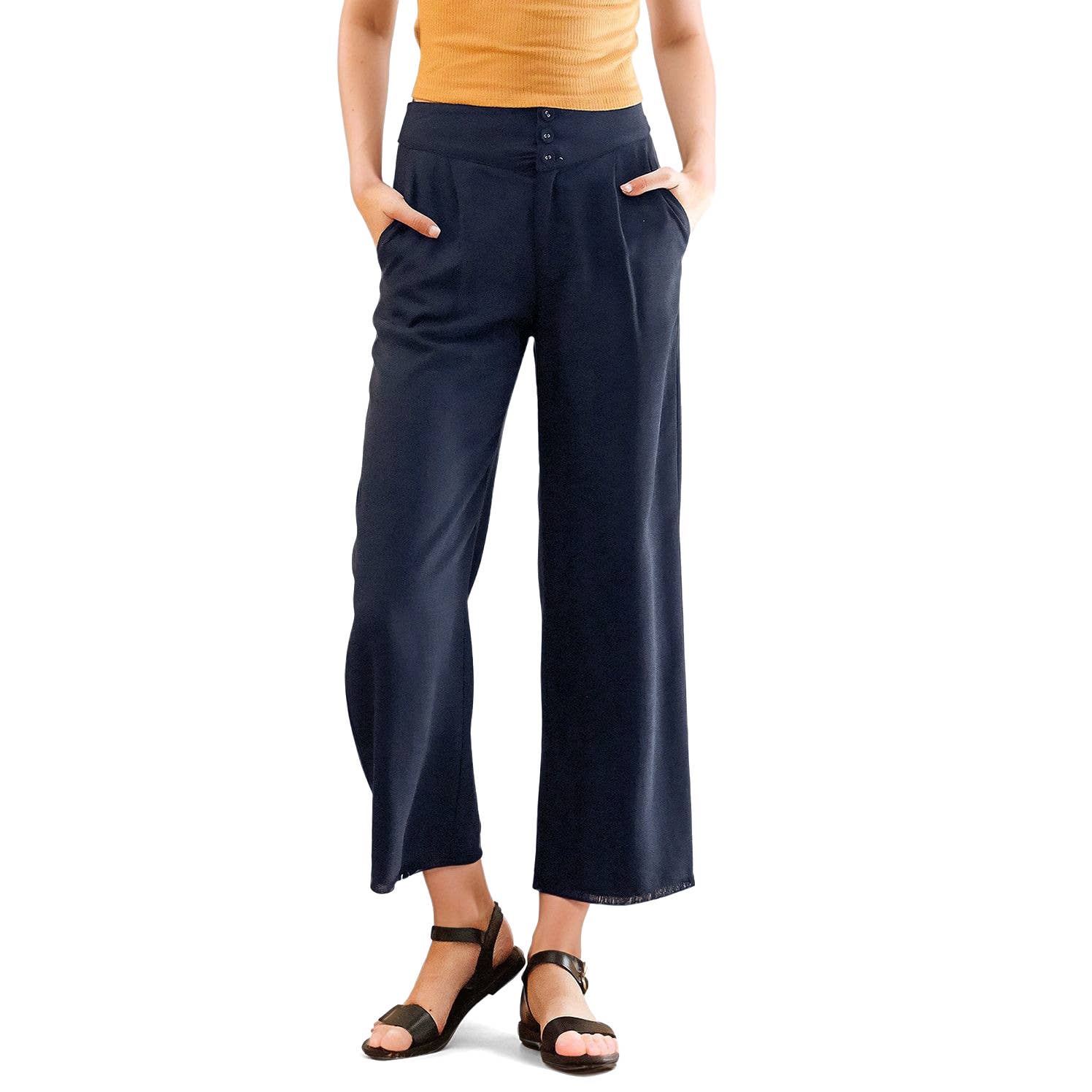 Flåde Nurodes frynsehæmmede bukser i marineblå for engroshandel på Faire2