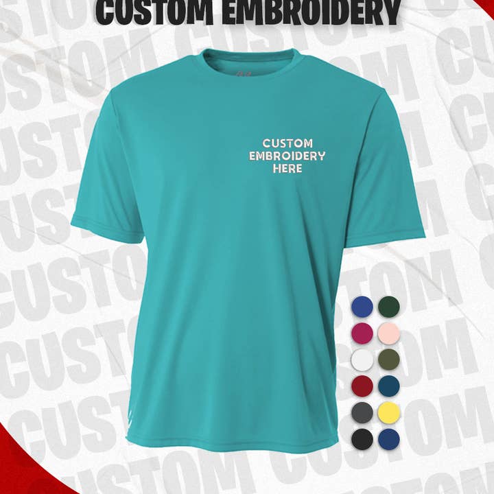 Custom Embroidered Cooling Performance Short Sleeve (6 PCS) for wholesale by TSS Printing