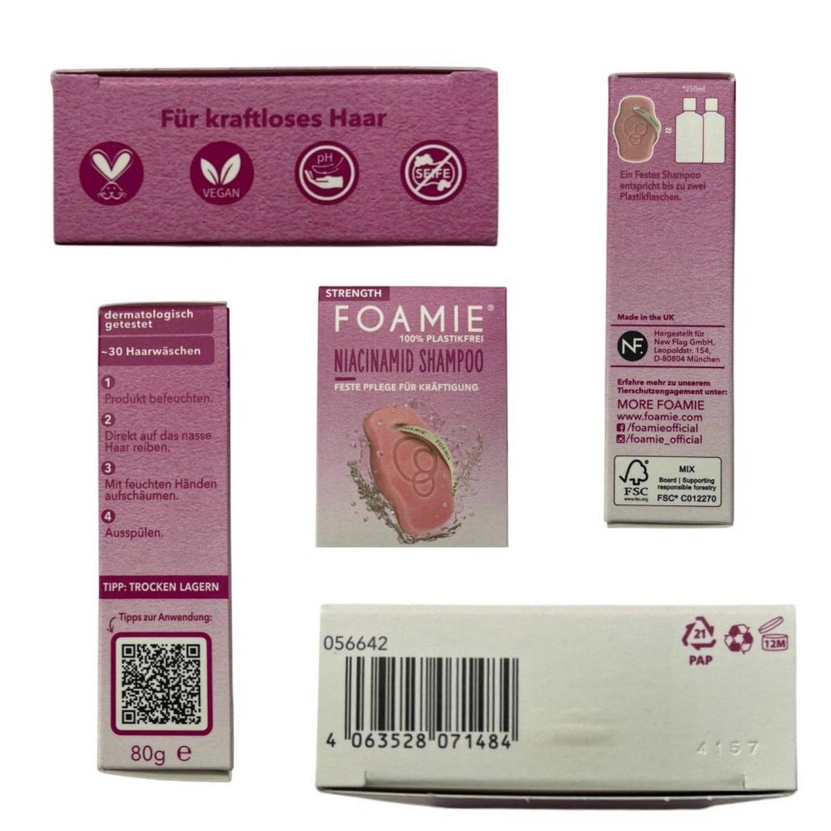 Salzmann Restwaren GmbH - Wholesale Shampoo Puck/Solid Shampoo - Foamie Niacinamide Shampoo solid, hair care, shampoo bar4