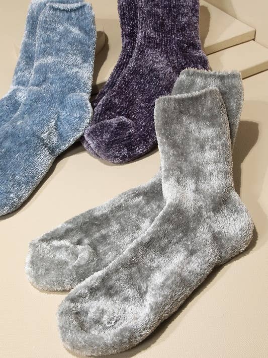 The House Of Gentry - Wholesale Socks - Women's - Gray Chenille Socks
