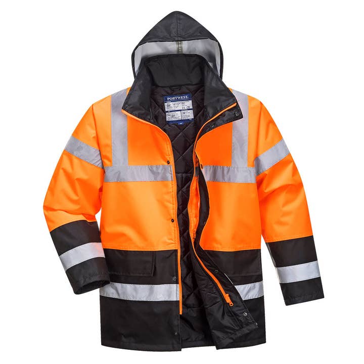 Hi-Vis Contrast Winter Traffic Jacket for wholesale by Atomic Workwear