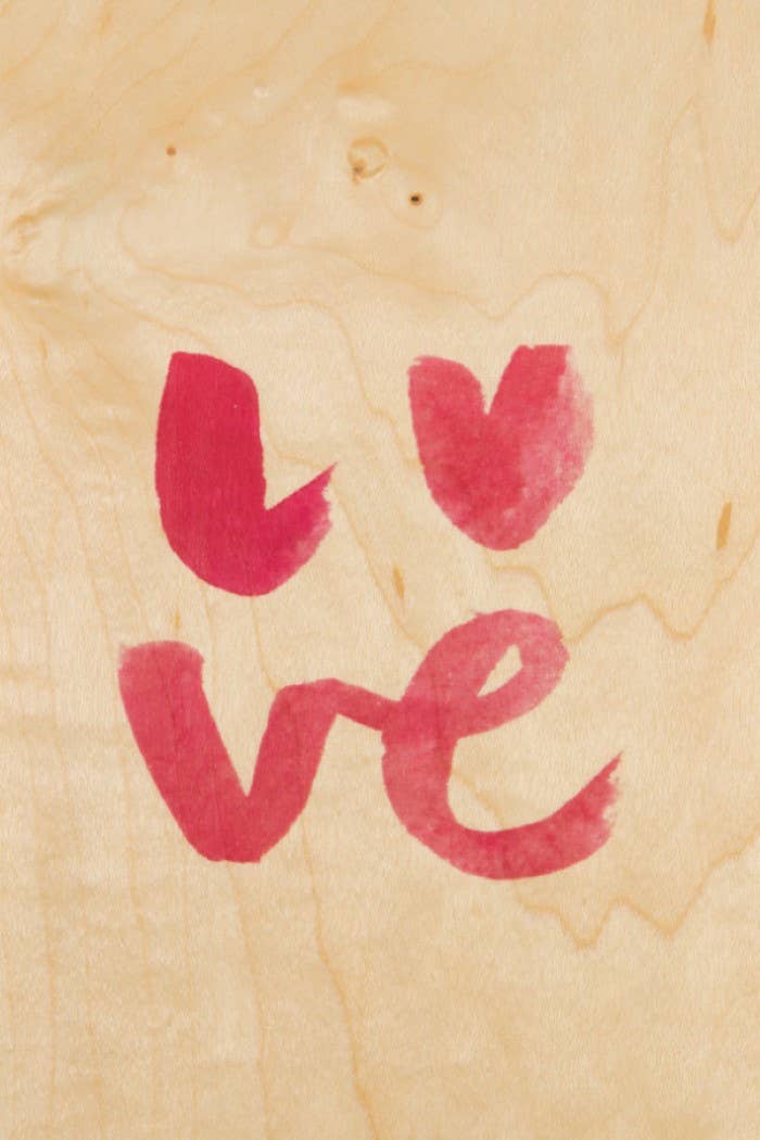 Woodhi - Wholesale Postcard - Wood Postcard Painted Words Love0