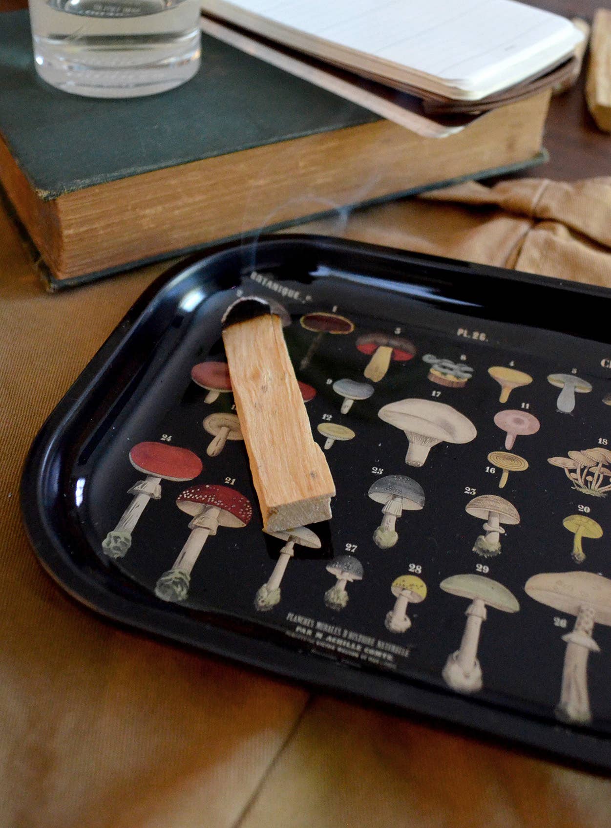Curious Prints - Wholesale Decorative Tray - Small Metal Black Mushroom Ritual Tray / Rolling Tray3
