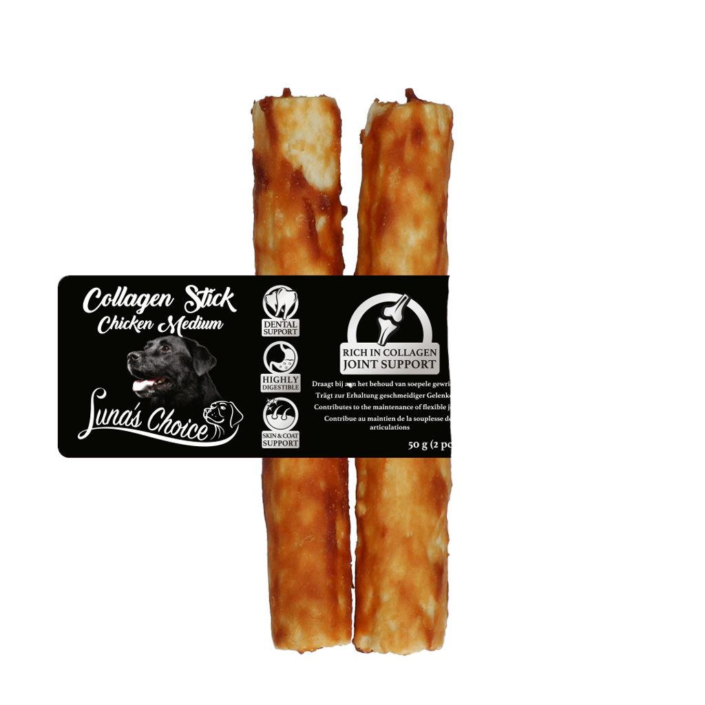Hofman Animal Care - Wholesale Pet Treats - Dog - Luna's Choice Collagen Chews Stick Chicken M1