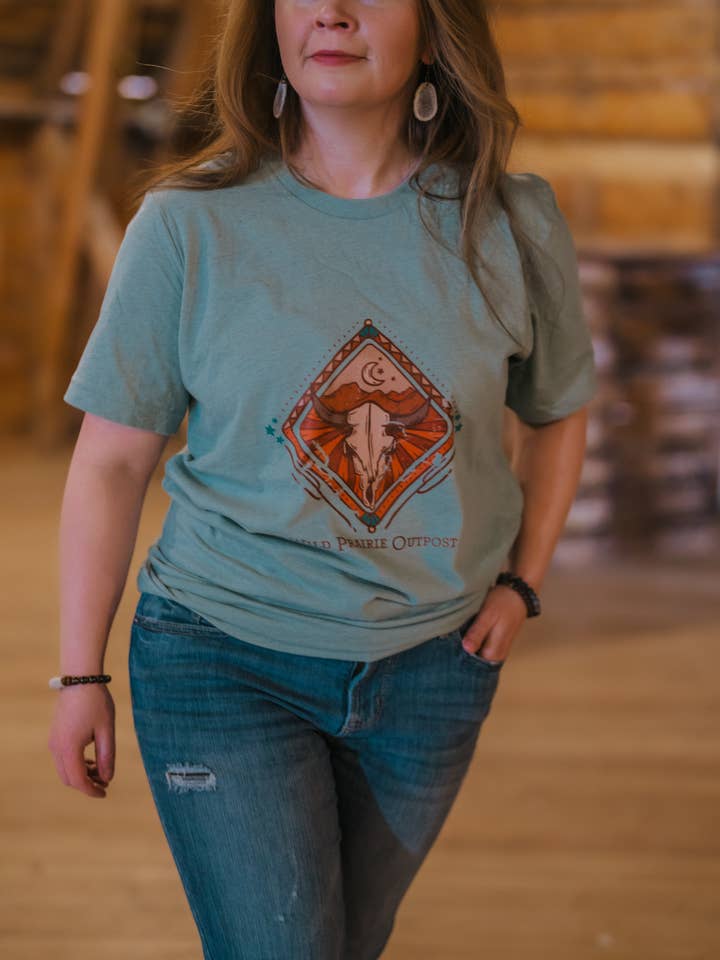 Dusty Desert Night Graphic Tee Shirt for wholesale by Wild Prairie Outpost