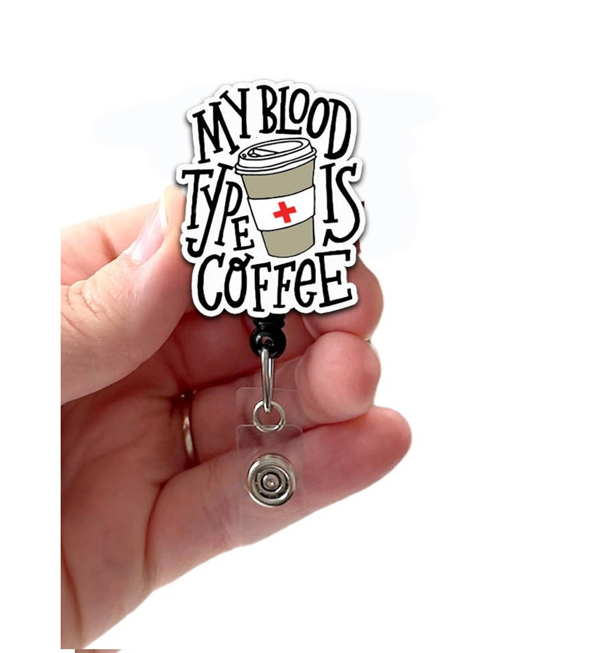 Good Girl Gone Badge – Engroshandel Badgetilbehør - Dame – Min blodtype er kaffe akryl badgeholder