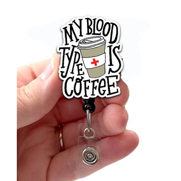Good Girl Gone Badge – Engroshandel Badgetilbehør - Dame – Min blodtype er kaffe akryl badgeholder0