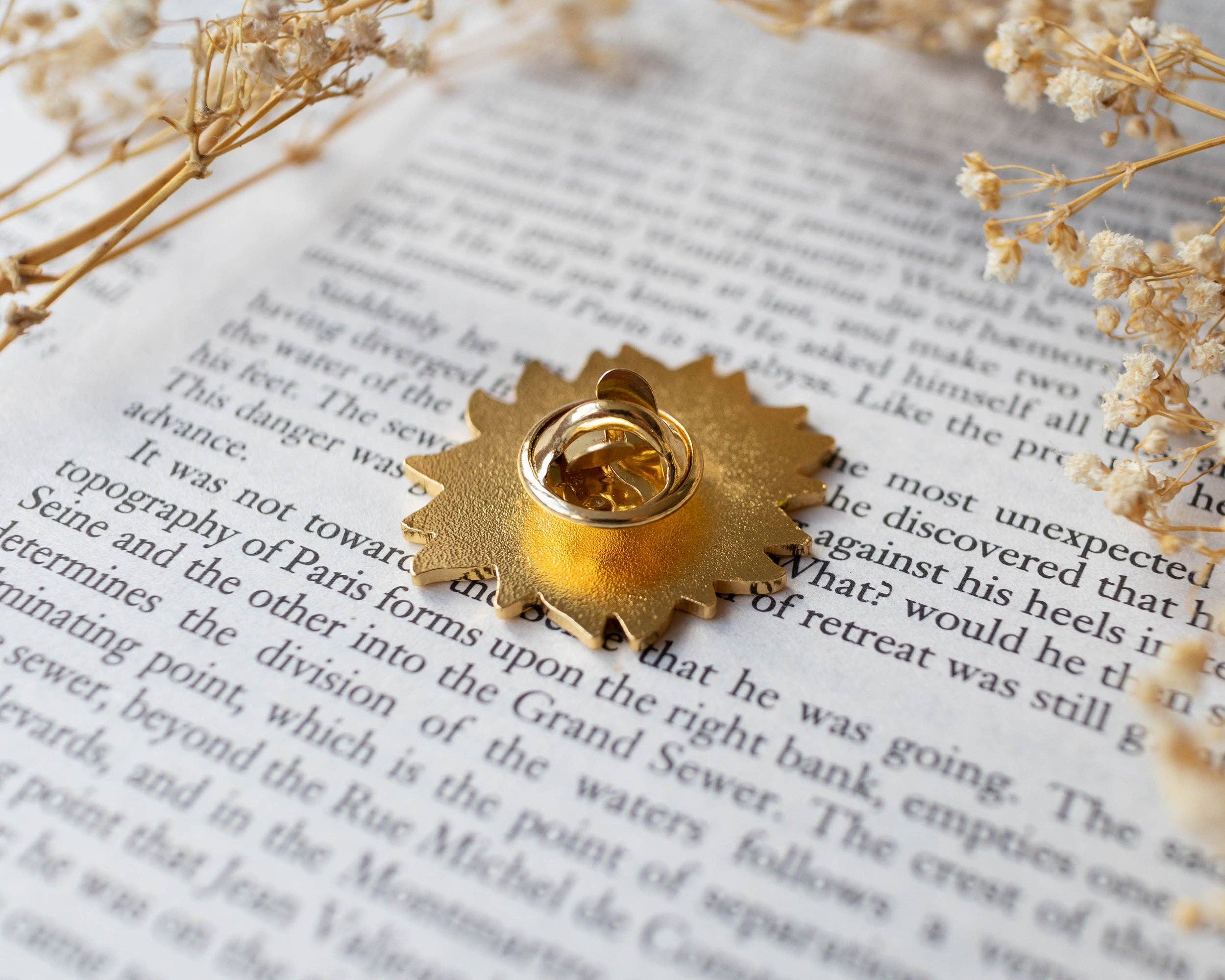 Basically Britt - Wholesale Lapel Pin/Button - Sunflower Enamel Pin Yellow2