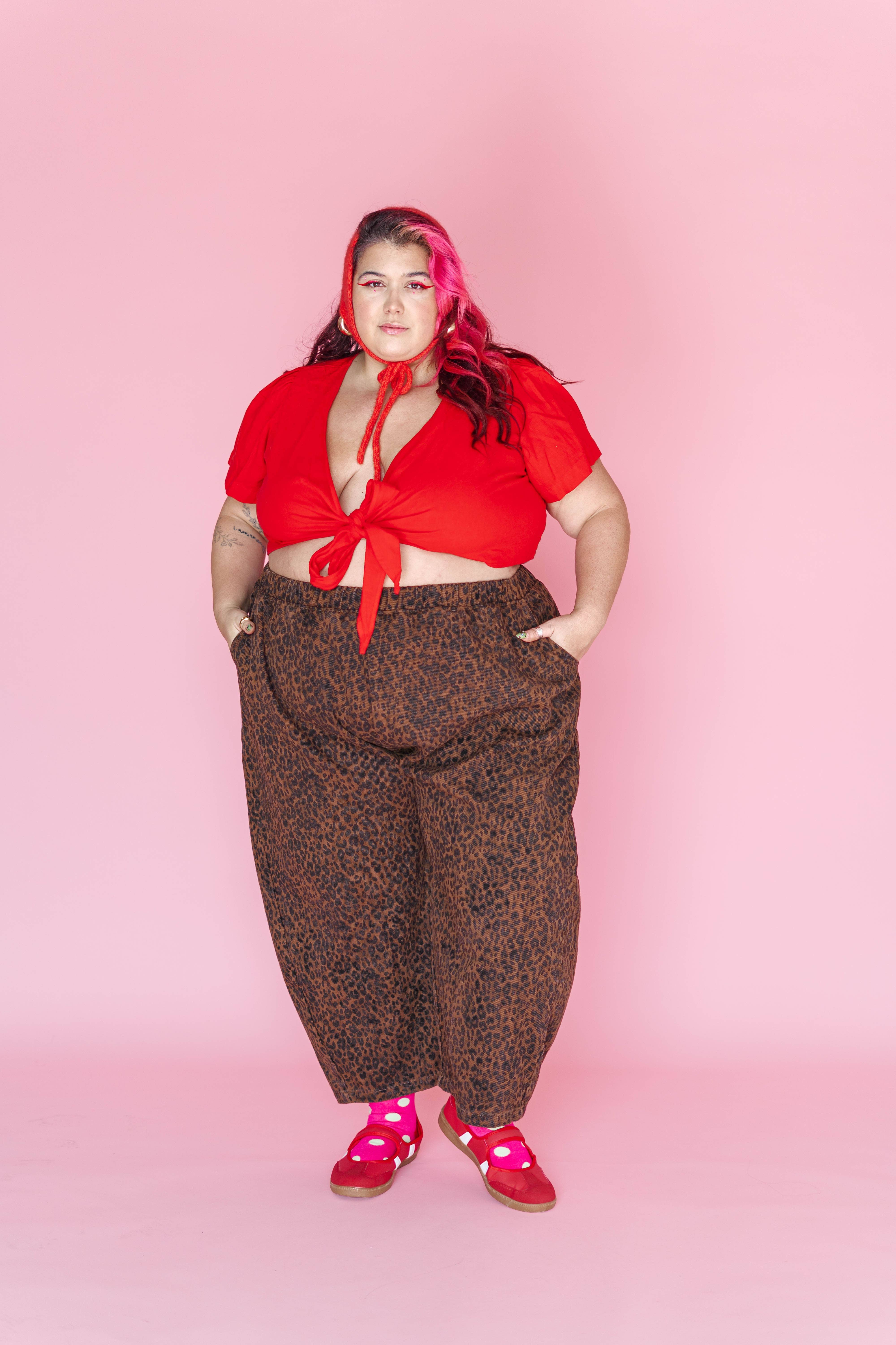 Nettle Studios - Wholesale Pants - Women's - Size Inclusive Gender Neutral Leopard Twill Balloon Pant14