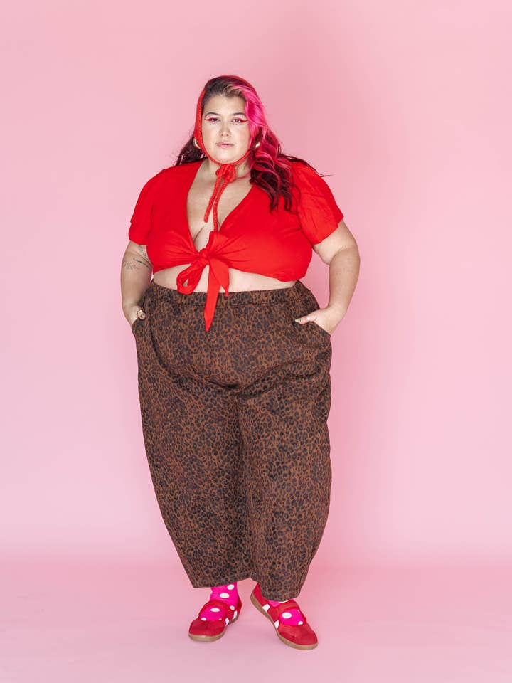 Nettle Studios - Wholesale Pants - Women's - Size Inclusive Gender Neutral Leopard Twill Balloon Pant14