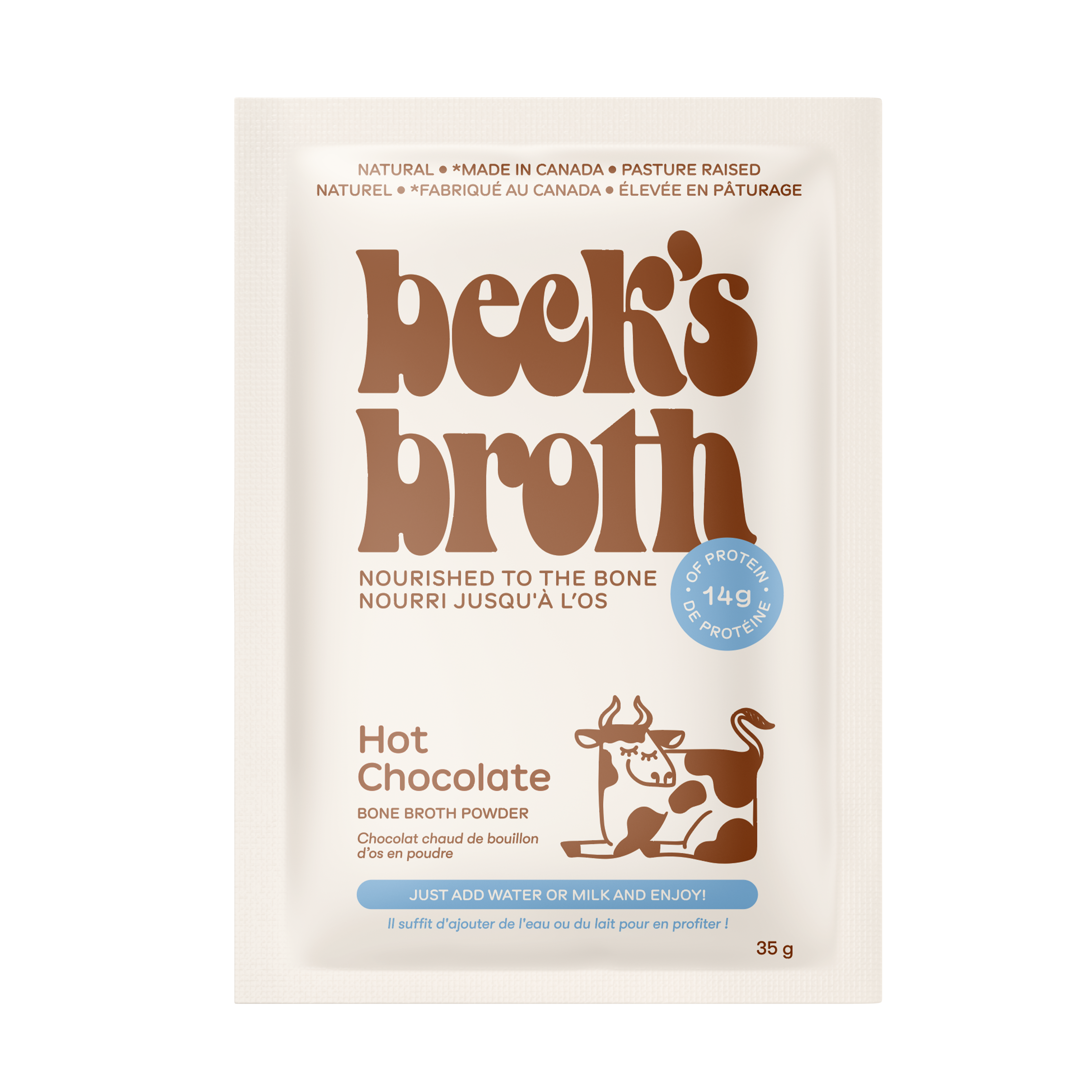Beck's Broth - Wholesale Hot Cocoa Mix/Kit - Bone Broth Protein Hot Chocolate - 12 Pack Carton5