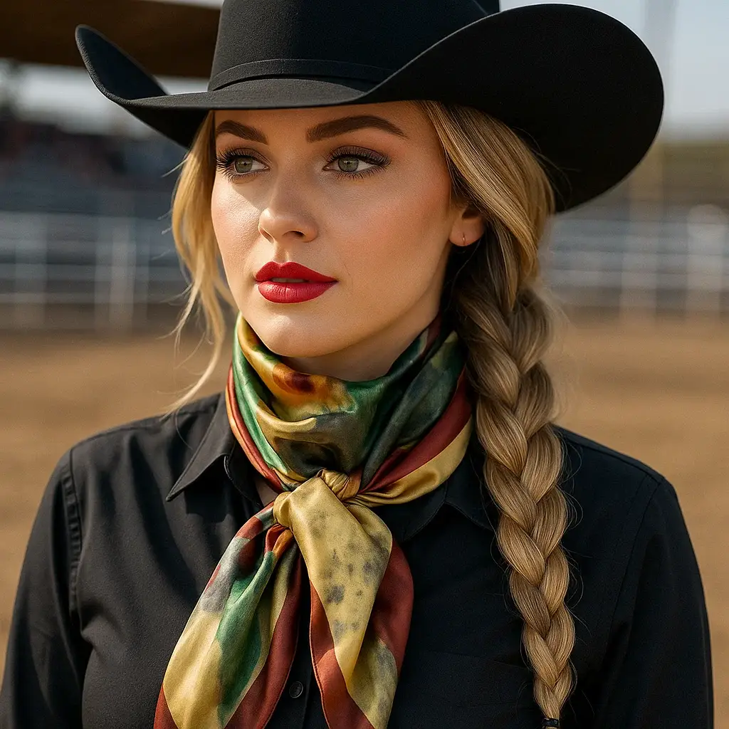 Rodeo Drive – Cachecol - Unissexo por atacado – 35X35" Girassol Wild Rag /Cachecol Pintado WR2100