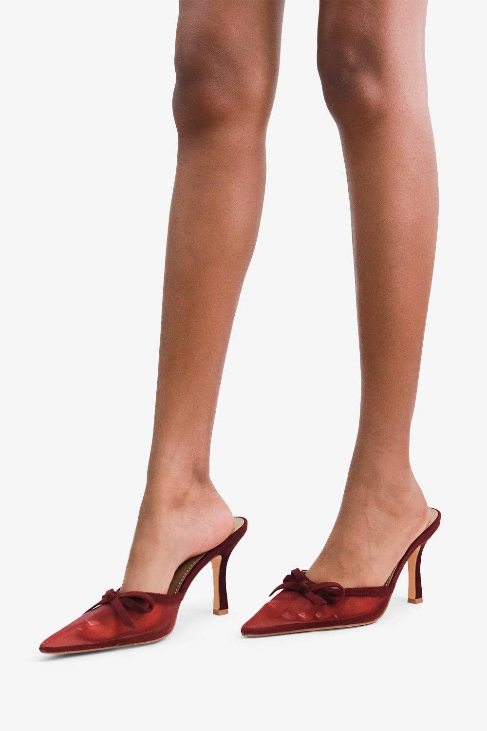 Lemonade Shoes - Wholesale High Heels - Women's - LAVON - Vintage Mesh Mule Pumps with an Elegant Bow9