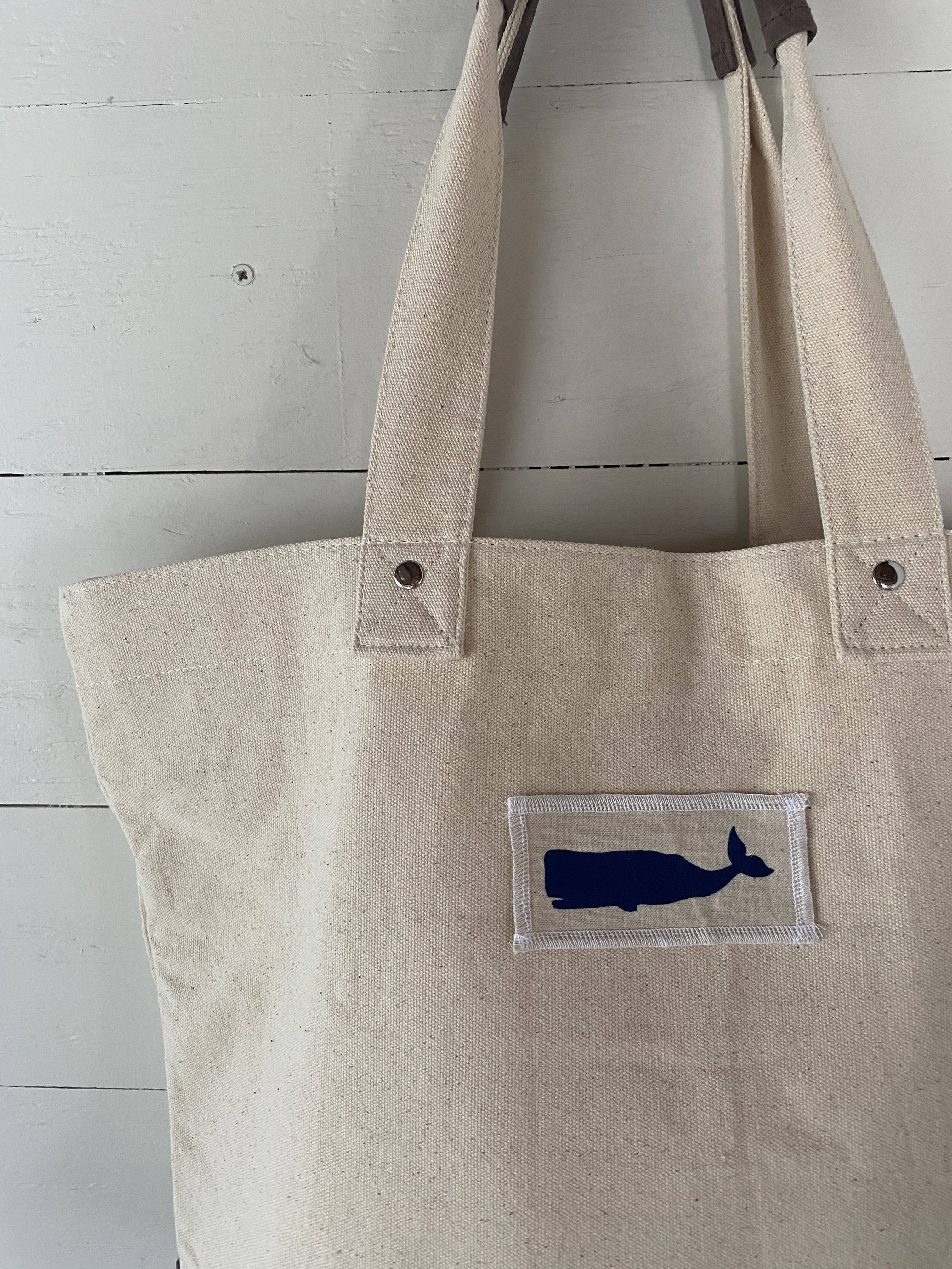 Seagate Studio - Vente Tote bag – femme - Sacs fourre-tout Coastal Whale – Sacs en toile nautique et jute2