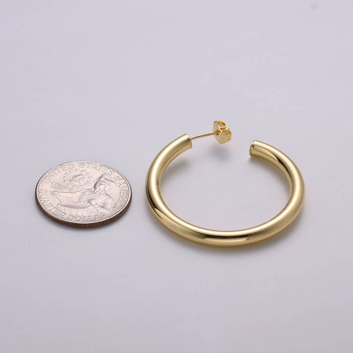 Aim Eternal – wholesale Hoop earrings – 24k Gold Earrings, Hoop Earrings, Chunky Hoop, Tube Hoop Ear2