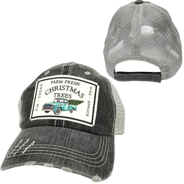CASQUETTE DE SAPIN DE NOËL FARM FRESH | CHAPEAU UNISEXE | VIEILLI pour la vente par dkhandmade