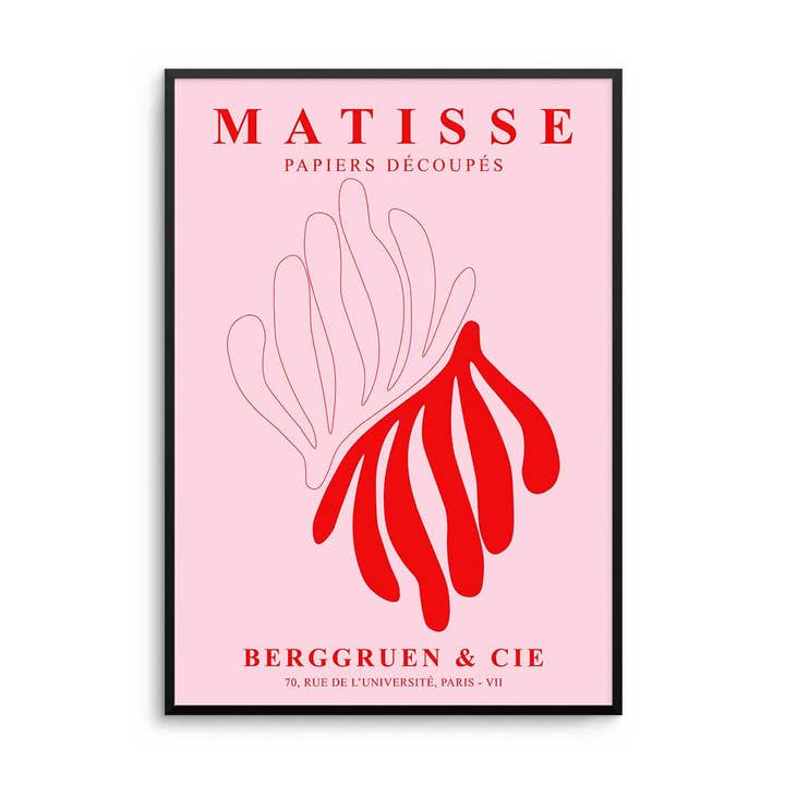 Roze & Rode Matisse Bochten Print voor wholesale door D'LUXE PRINTS