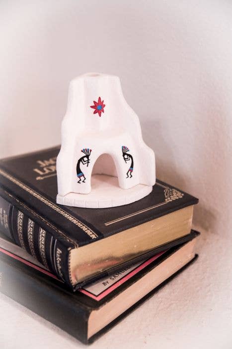 DW91 LLC - Wholesale Incense Holder - West - Wood Incense Back Flow Burner Southwest Black Turquoi1