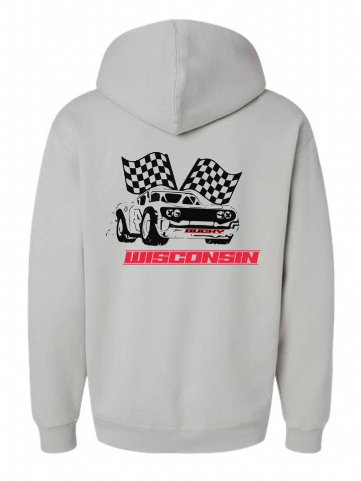 Wisconsin Race Team Hoodie for wholesale by Recess Apparel