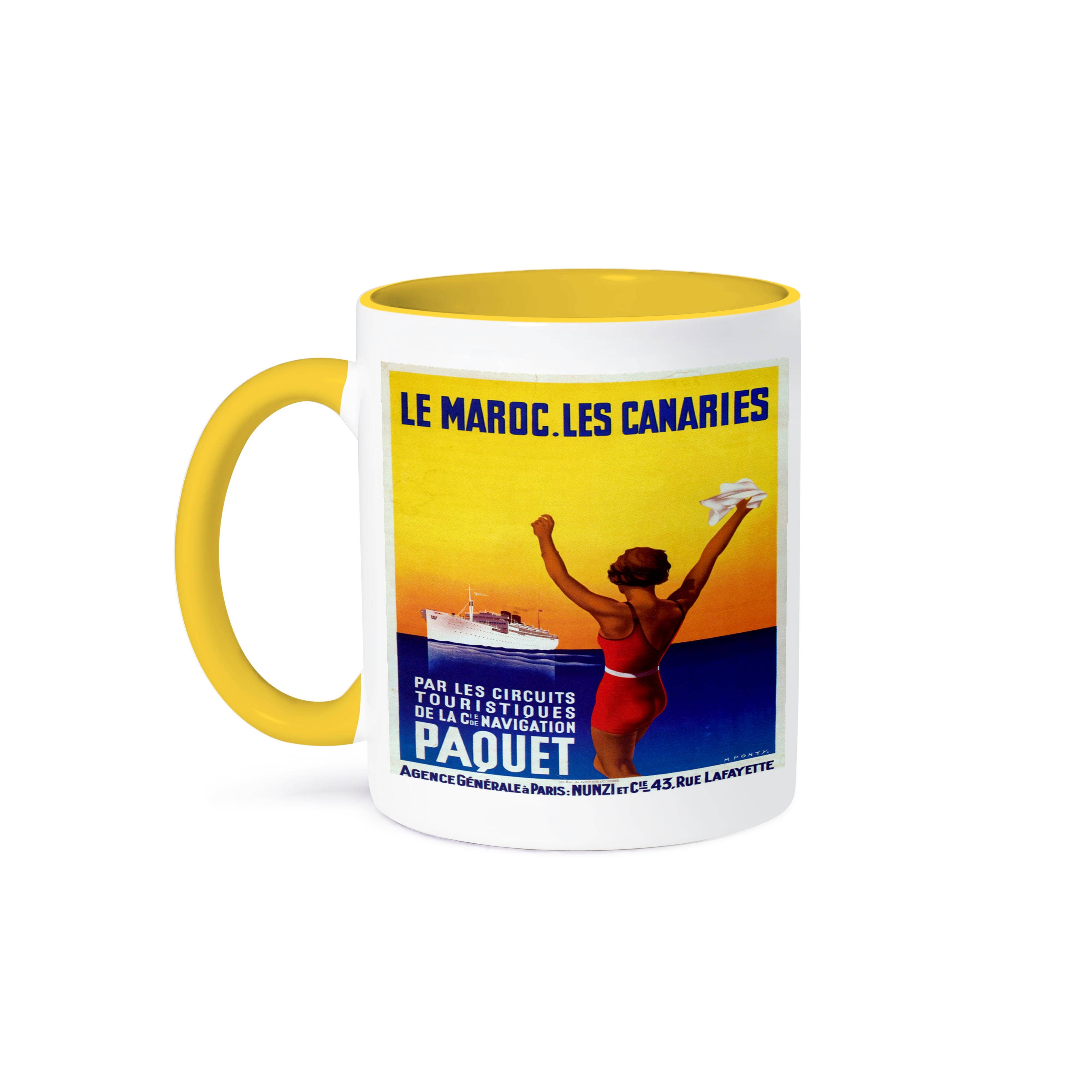 3dRose - Wholesale Coffee Mug - 3dRose, Vintage Le Marco. Les Canaries Ocean Liner Travel Poster, Mug0