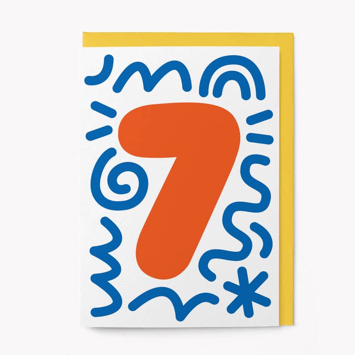 7th Birthday - Birthday Greeting Card for kids for wholesale by Graphic Factory