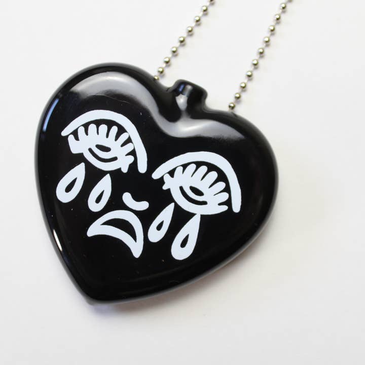 Huilend Hart Tattoo Rubber Knijp Portemonnee Zwart voor wholesale door Cousins Collective