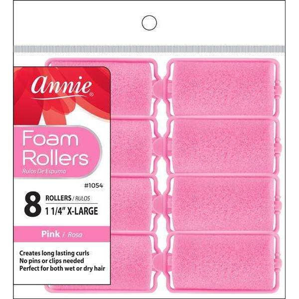 Annie International, Inc. - Wholesale Hair Curlers - Annie Foam Rollers X-Large 8Ct Pink
