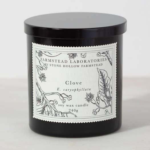 Clove Soy Wax Candle for wholesale by Farmstead Laboratories