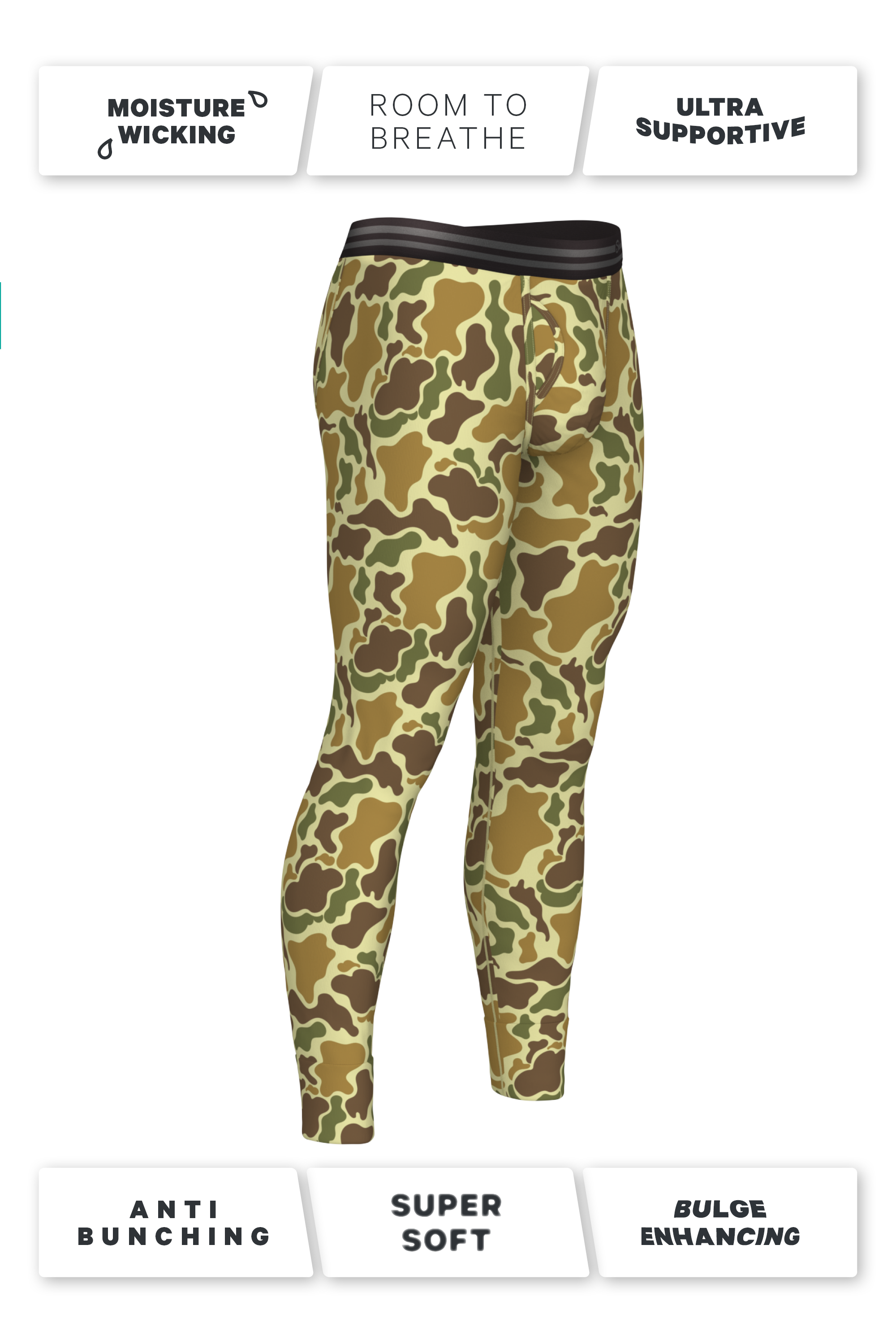 Shinesty, Inc - Wholesale Underwear - Men's - The Chameleon | Duck Camouflage Ball Hammock® Long Johns3