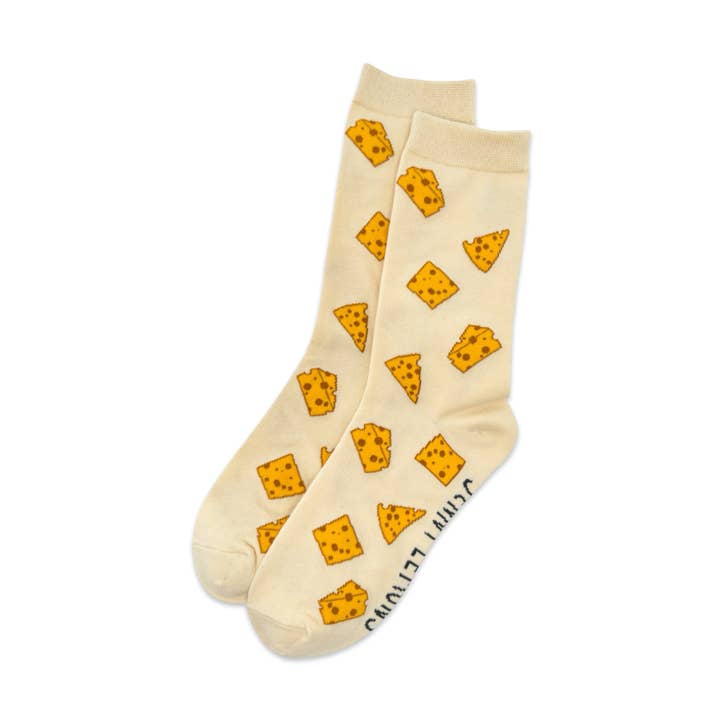 Cheese Crew Socks for wholesale by Jenny Lemons
